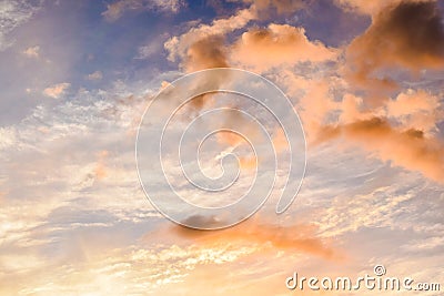 Clouds at Sunset Stock Photo