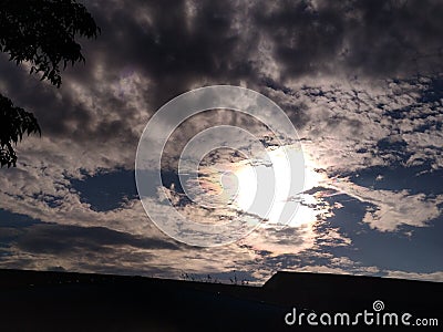 Clouds sunset outdoor dark background Stock Photo