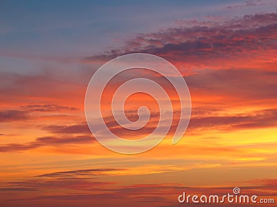 Clouds on sunset sky Stock Photo