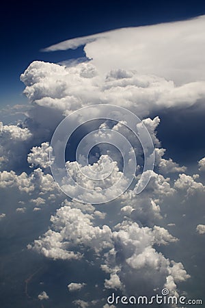 Clouds - View from Flight 126 Stock Photo