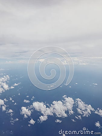 Clouds. view from the window of an airplane flying in the clouds Stock Photo