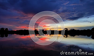 Clouds were covering the sky Stock Photo