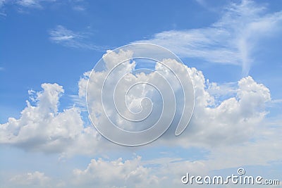 Clouds white soft in the vast blue sky Stock Photo