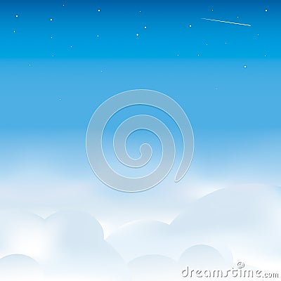 Cloudscape Cartoon Illustration