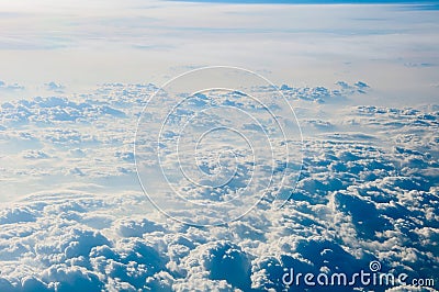 Cloudscape background . Blue sky and white cloud. Vector Illustration