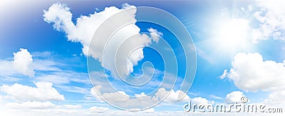 Cloudscape. Blue sky and white cloud. Stock Photo