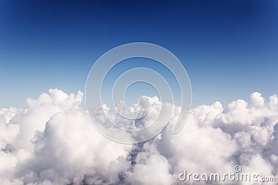 Cloudscape. Blue sky and white cloud. Stock Photo