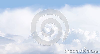 Cloudscape illustration Vector Illustration