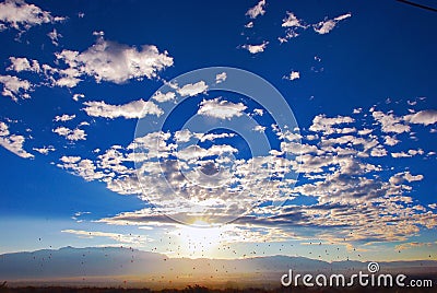 Cloudscape over the Horizon Stock Photo