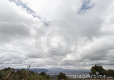 Cloudscape viewed from eastern andean mountains of bogota city Stock Photo