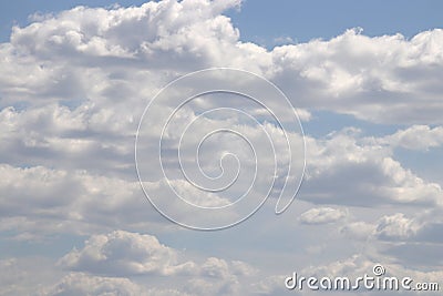 Cloudy cumulus averages heaven skies beautiful panorama Stock Photo