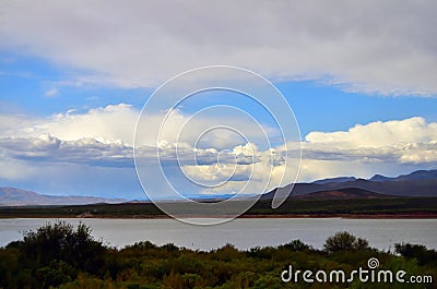 Cloudy day Roosevelt Lake Arizona Stock Photo