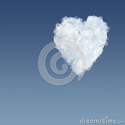 Cloudy heart Stock Photo