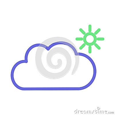 Cloudy Isolated Vector icon which can easily modify or edit Vector Illustration