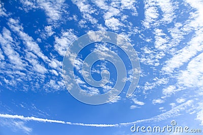 Cloudy line in the sky Stock Photo