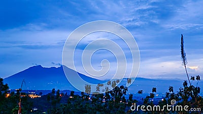 Cloudy Mount Salak Indonesia Stock Photo