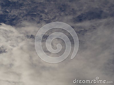 Cloudy moving in the sky. firmament is blue background Stock Photo