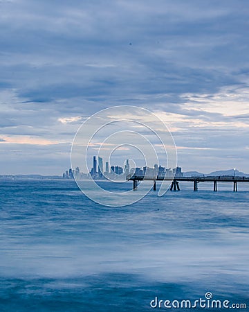 Cloudy ocean view Stock Photo