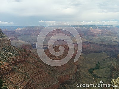 Cloudy overcast Grand Canyon landscape Stock Photo