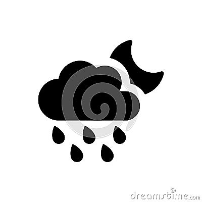 Cloudy rainy icon Vector Illustration