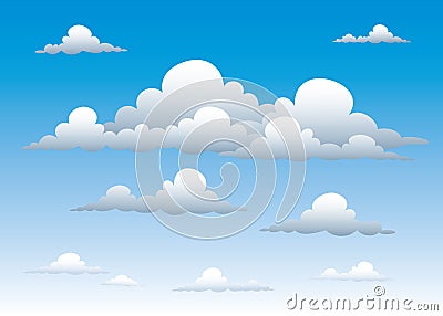 Cloudy sky Vector Illustration