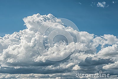 cloudy sky with cumulo nimbus clouds Stock Photo