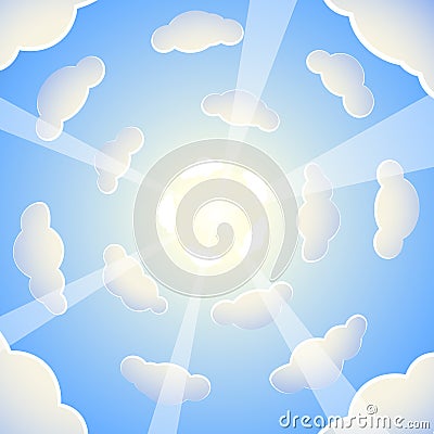 Cloudy sky Vector Illustration