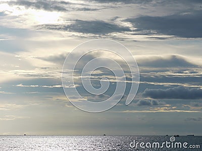 Cloudy sky and ocean Stock Photo