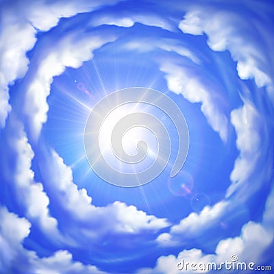 Cloudy sky Vector Illustration