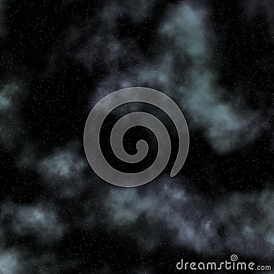 Cloudy and starry night Stock Photo