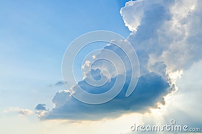 Cloudy Stormy sky, A New Day, High Altitude Dawn Stock Photo