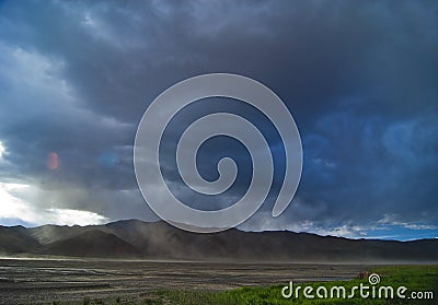 Cloudy Tibet Stock Photo