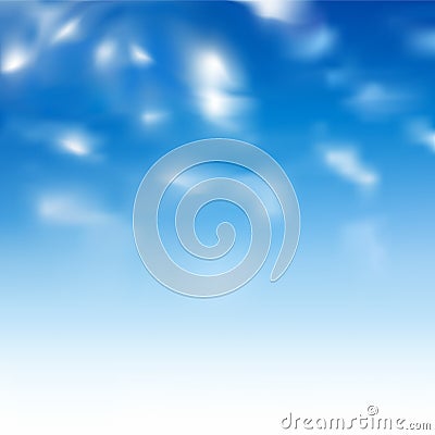 Cloudy vector sky Vector Illustration