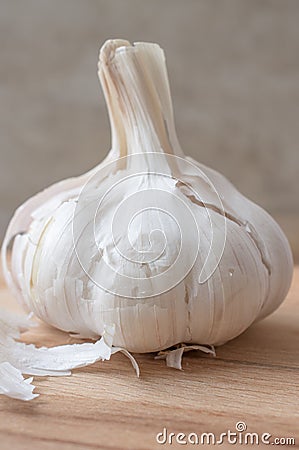 Clove garlic vertically Stock Photo