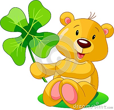 Clover bear Vector Illustration