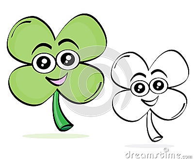 Clover cartoon sketch Stock Photo