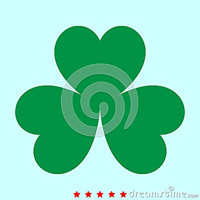 Clover it is color icon . Vector Illustration