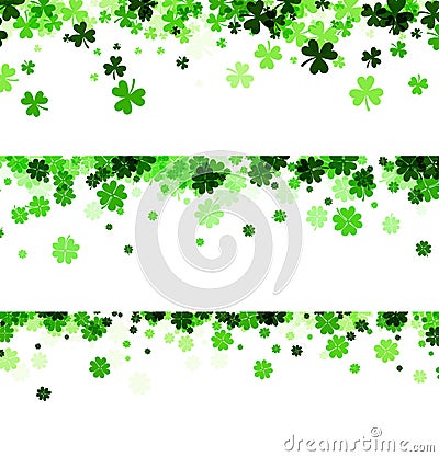 Clover confetti cascade Vector Illustration