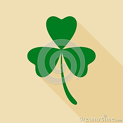 Clover flat icon Vector Illustration