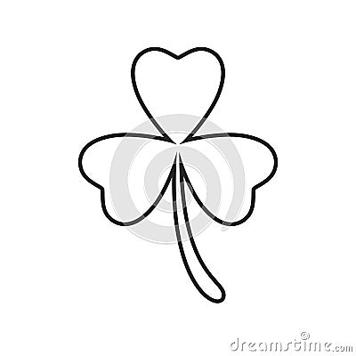 Clover flat icon on white background, for any occasion Vector Illustration