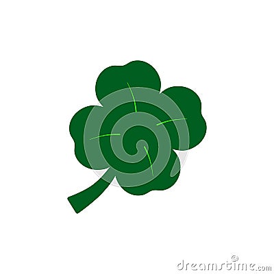 Clover of the green icon lucky happy Vector Illustration