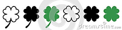 Clover icon symbol set basic simple design. Stock Photo