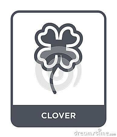 clover icon in trendy design style. clover icon isolated on white background. clover vector icon simple and modern flat symbol for Vector Illustration