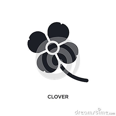 clover isolated icon. simple element illustration from success concept icons. clover editable logo sign symbol design on white Vector Illustration