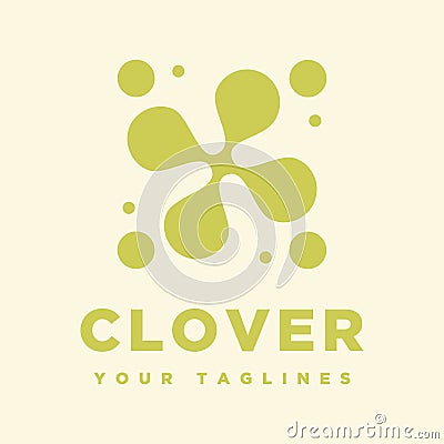Clover leaf vector logo, modern abstract minimalist Vector Illustration