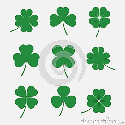 Clover leaves vector set Vector Illustration