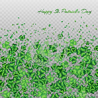 Clover pattern transparent Vector Illustration