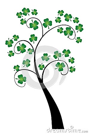 shamrock tree Vector Illustration