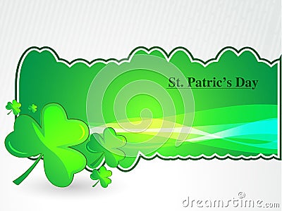 Clovers for St. Patrick`s day, vector illustration Stock Photo