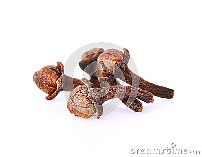 Cloves flower buds of Syzygium aromaticum. Clipping paths, sha Stock Photo